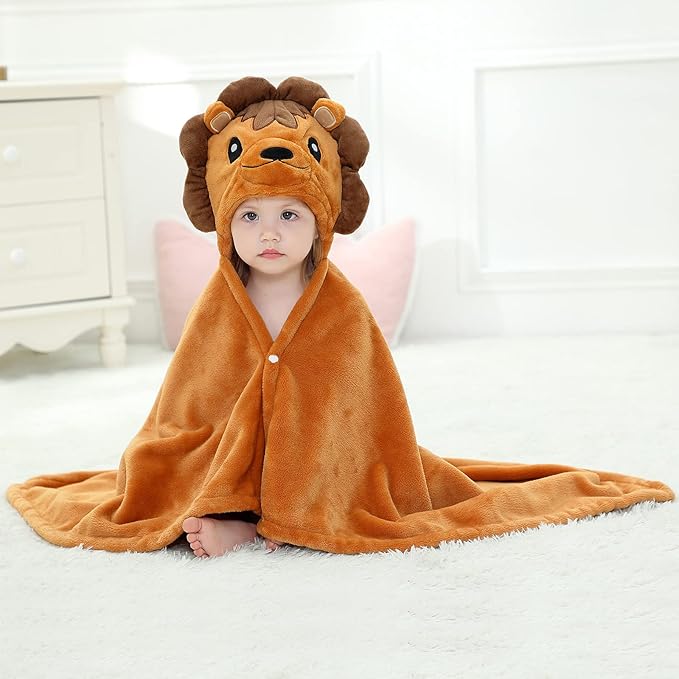 Wearable Blanket Hoodie for Kids Toddlers Hooded Towels Soft Cozy Wearable Throw Blanket Hoodie for Boys Girls