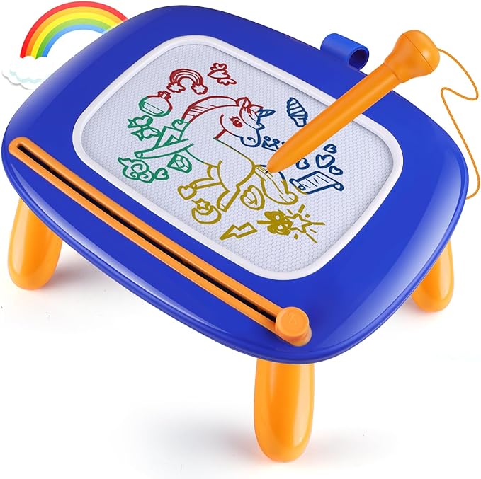 Smasiagon Toddler Toys Magnetic Drawing Board - Doodle Painting Board Pad Educational Learning Toys for 1 2 3 Year Old Boys Girls Christmas Birthday Gifts - Dark Blue