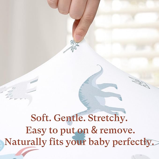 Baby Crib Sheets (2-Pack) for Boys Girls, Soft Fitted Sheets for Standard Crib Toddler Mattress, Breathable Baby Sheets (28x52x8in)