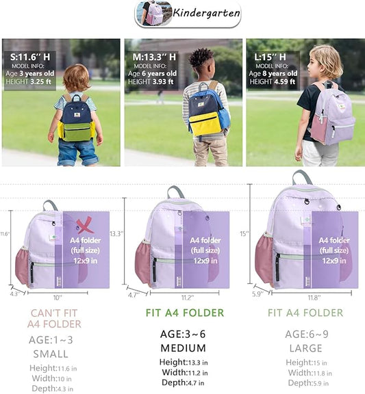Kids' Backpacks for Girls & Boys - Kindergarten & Elementary School, Small Child Toddler Backpack, 13" H, Ages 3-5