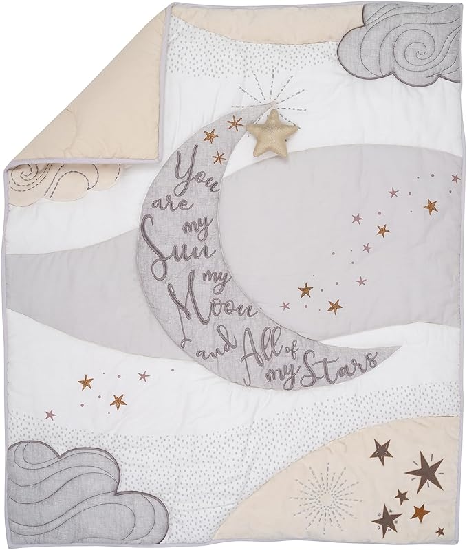 Lambs & Ivy Goodnight Moon 3-Piece Celestial Nursery Baby Crib Bedding Set