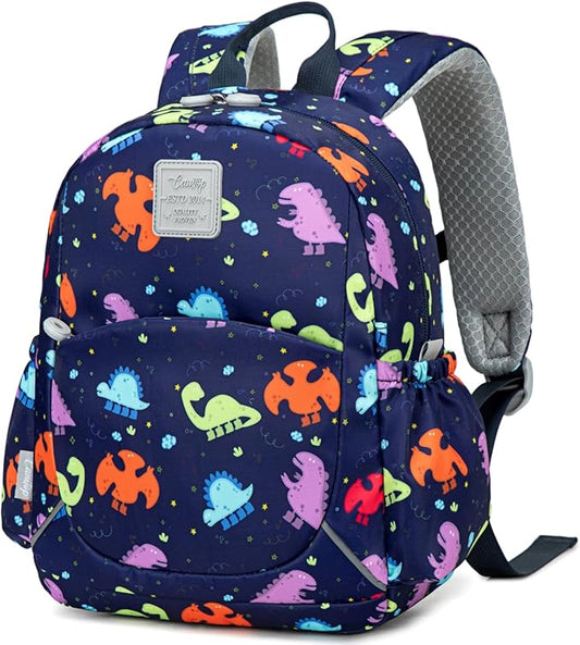 CAMTOP Toddler Backpack for Boys Girls 2-4, Kids Backpacks for Kindergarten Preschool, 12" H Small Bookbag for Daycare Travel (Boots Dinosaur, 12''- Not fit A4 folder)