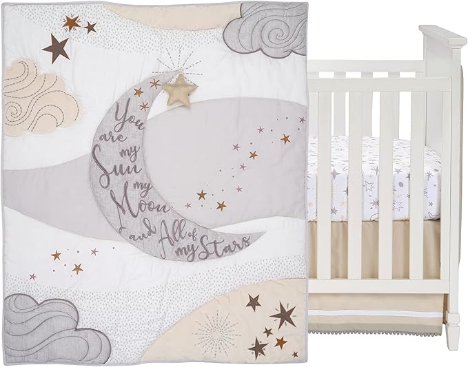 Lambs & Ivy Goodnight Moon 3-Piece Celestial Nursery Baby Crib Bedding Set