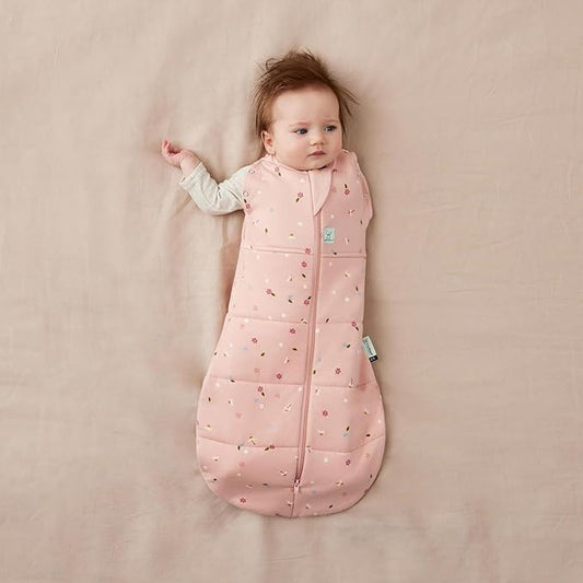 ergoPouch Cocoon Swaddle Sack 1.0 TOG - Baby Sleep Sack, Gentle Snug Fit Helps Calm Startle Reflex, Ideal for Arms In/Out Sleeping, Soft Breathable Fabric for Better Sleep (6-12 Months, Daisies)