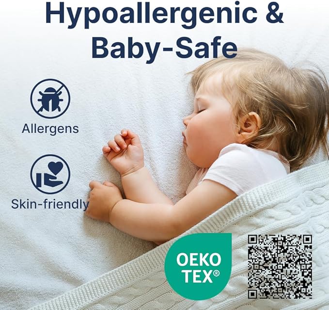 PAULATO BY GA.I.CO Crib Waterproof Mattress Protector – Absorbent Mattress Cover for Toddler & Baby – 28x52 Soft Noiseless Hypoallergenic Machine Washable – Protector with Deep Elastic Skirt