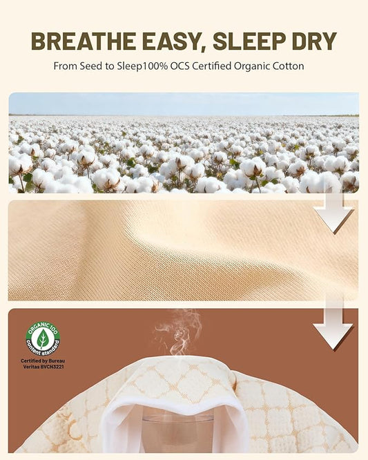 Organic Cotton Mattress Protector 100% Waterproof Mattress Protectors Noiseless 3D Air Fabric Mattress Cover Breathable Protectors Bed Cover Washable with Deep Pocket King 78"X80"