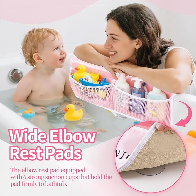 Bath Kneeler and Elbow Kneeling Rest Pad for Toddle Bathing Parents, Extra Thick Kneeling Pad for Kids Bath Time