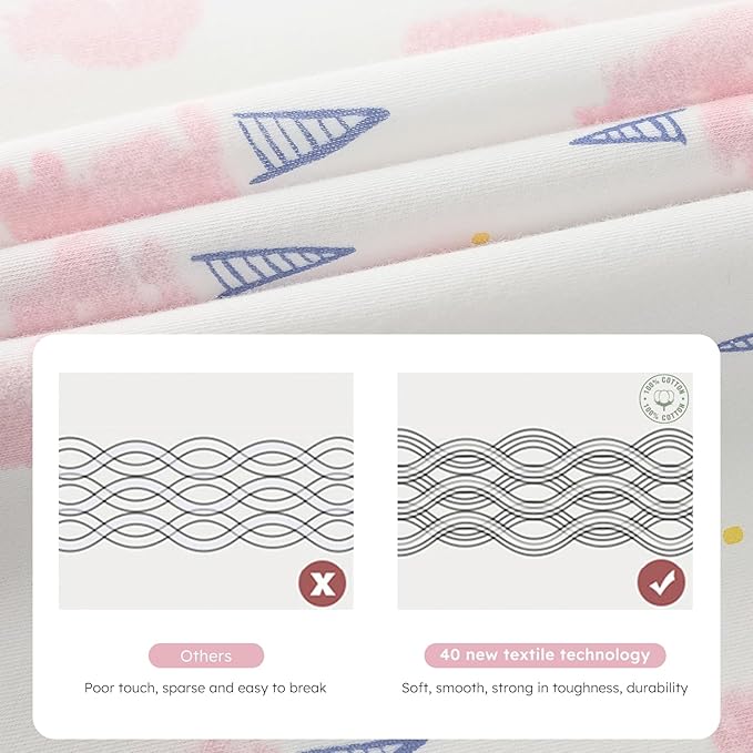 Yoofoss Baby Sleep Sack 0-6 Months Wearable Blanket for Babies 100% Organic Cotton 2-Way Zipper TOG 0.5 Toddler Sleeping Sack 3 Pack, Comfy Lightweight Sleep Sacks