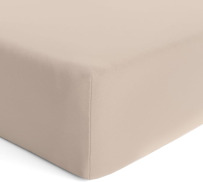 Makemake Organics GOTS Certified Organic Cotton Fitted Crib Sheet Soft Breathable (28"x52", Pecan)