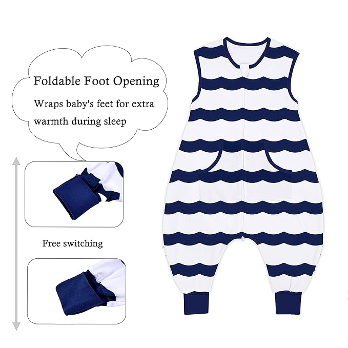 Toddler Sleep Sacks Sleep Sack 9-24 Months with legs Cozy comfy Baby Warable Blanket with 2-Way Zipper (9M-2T)