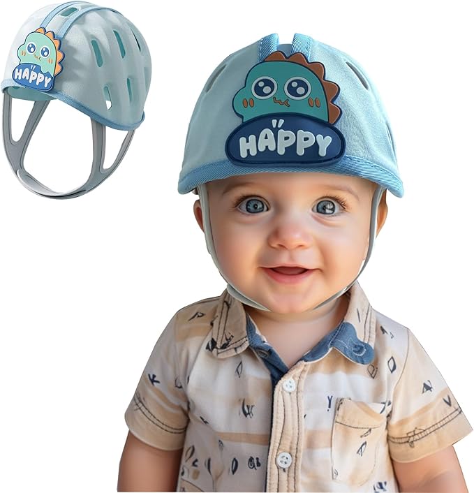 Baby Helmet for Crawing Walking,Soft Infant Safety Helmet,Baby Helmet 1-2 Years for Anti-Fall Head Protector,Adjustable, Breathable