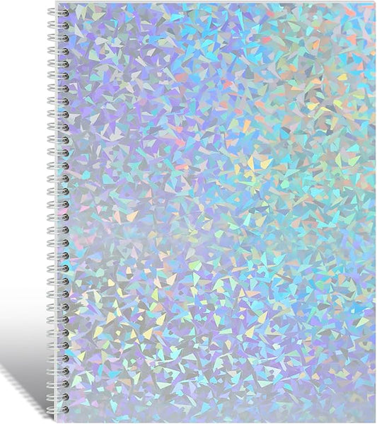 Dajino Large Reusable Sticker Book Collecting Album 8.5×11 Inch Sticker Storage Collection Organizer Book for Adult with 40 Sheets Letter Size Blank Release Paper and Holographic Cover (Fragment)