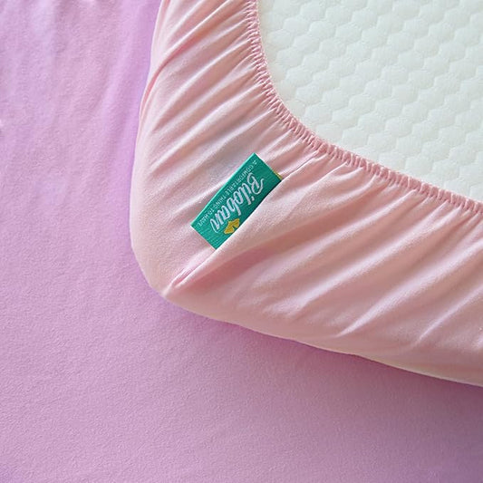 Bassinet Sheets Fit for Graco Sense2Snooze Bassinet and SNOO Smart Sleeper Baby Bassinet,100% Cotton, 2 Pack, Ultra Soft Bassinet Sheet, Pink and Violet