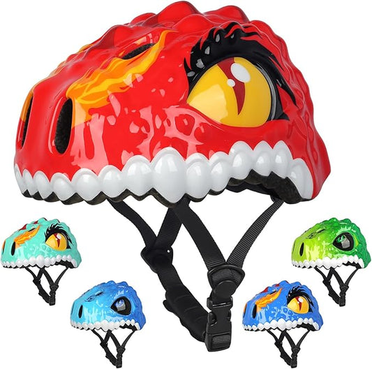 Toddler Kids Bike Helmet,3D Dinosaur Helmets for Boys Girls Infant/Baby to Children 1/2/3/4/5/6/7/8 Years Old Lightweight Adjustable Multi-Sports Bicycle Scooter Skateboard Skating Cycling