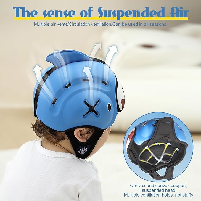 MamboBaby Baby Safety Helmet, Baby Head Protector for Crawling & Walking, Ultra-Lightweight Breathable - Soft Adjustable Toddler Head Guard, Anti-Bump, for 10-24 Months
