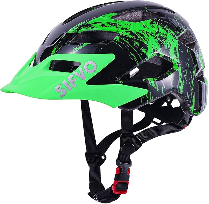 Kids Helmet, SIFVO Kids Bike Helmet Boys and Girls Bike Helmet with Cool Visor Helmet for Kids 5-14, Kids Bike Helmets Youth Bike Helmet Adjustable & Lightweight 50-57cm