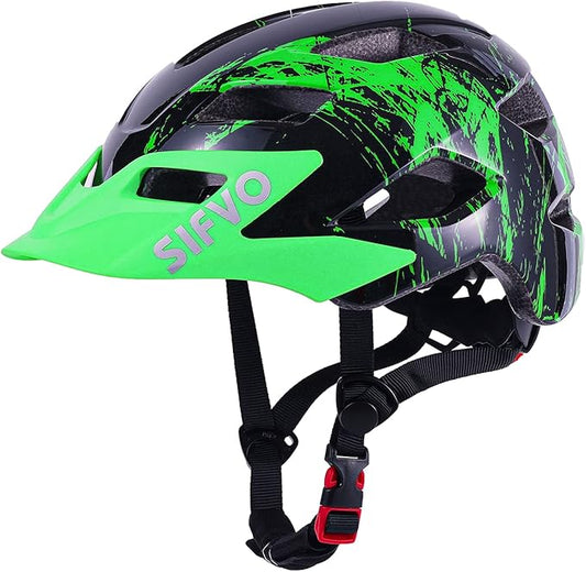 Kids Helmet, SIFVO Kids Bike Helmet Boys and Girls Bike Helmet with Cool Visor Helmet for Kids 5-14, Kids Bike Helmets Youth Bike Helmet Adjustable & Lightweight 50-57cm