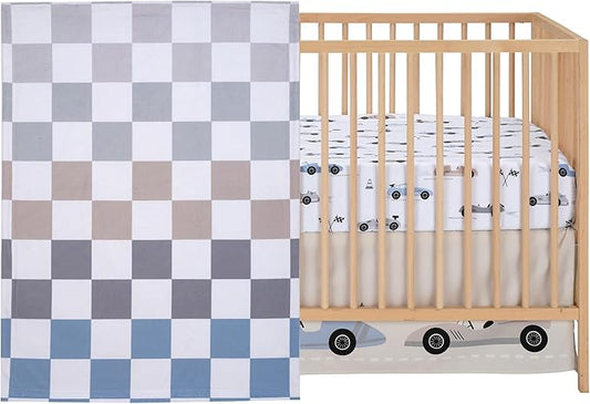Lambs & Ivy Little Racer 3-Piece Cars/Transportation Baby Crib Bedding Set