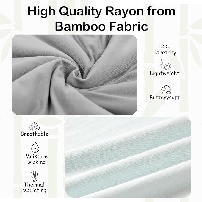 Supersoft Rayon Made from Bamboo Sleep Sack 3-6 Months Newborn Sleep Sack 0-3 Months 0.5 Tog Baby Wearable Blanket with 2-Way Zipper Summer Unisex Sleeping Bag for Babies (2 Pack) Blue & Gray