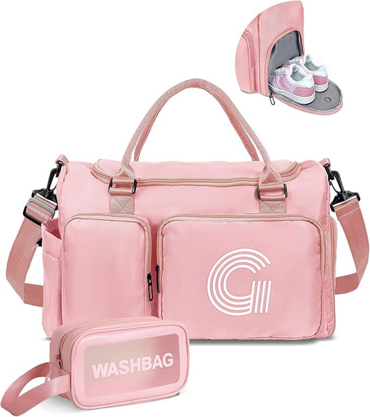 Elilier Gifts for Daughter, Initial Travel Duffle Bag, Sports Bag, Personalized Weekender Bag with Shoulder Strap, Monogram Overnight Bag, Gift for Friend Sister Women gifts