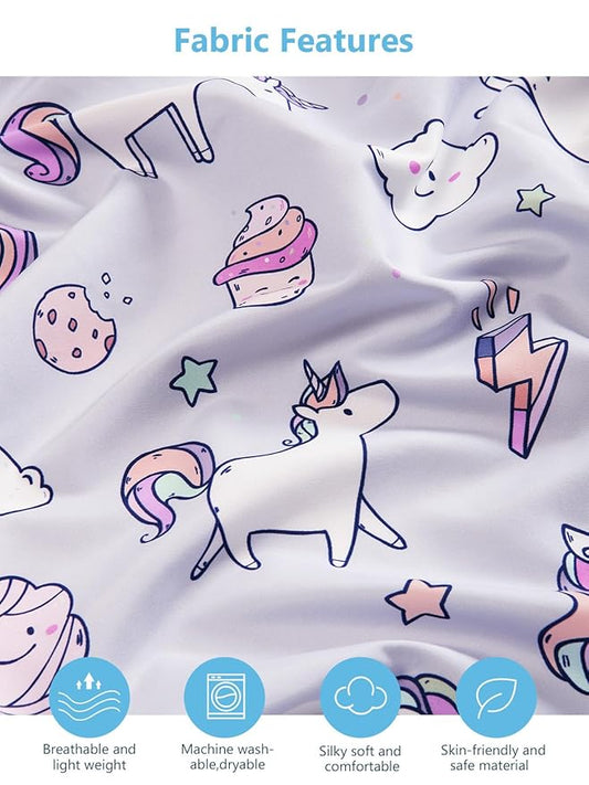 TILLYOU Baby Crib Sheets for Boys Girls, Super Soft Toddler Bed Sheets, 2 Pack Sheets for Standard Crib Mattress 28x52in, Pony