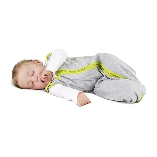 Baby Deedee Wearable Blanket Baby and Toddler Sleeping Sack, Baby Sleeping Bag, Sleep Nest Lite, Newborn and Infants, Heather Gray Lime, Medium (6-18 Months)