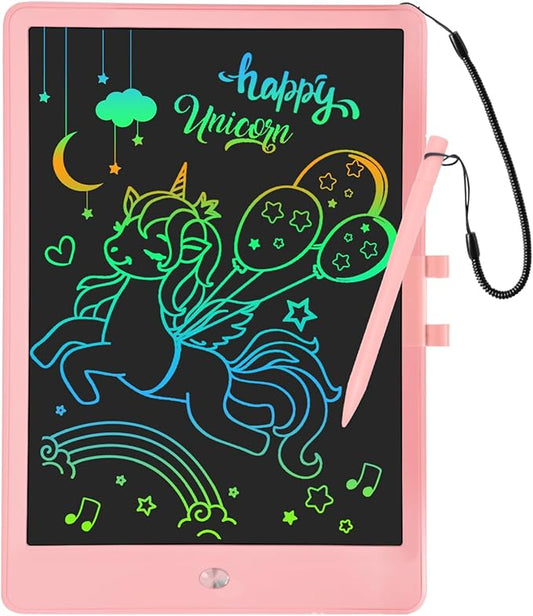 LCD Writing Tablet for Kids 10 Inch Reusable Drawing Tablets for Kids Colorful Writing Board Electronic Drawing Board Educational and Learning Toys for 2-4 Year Old Boys