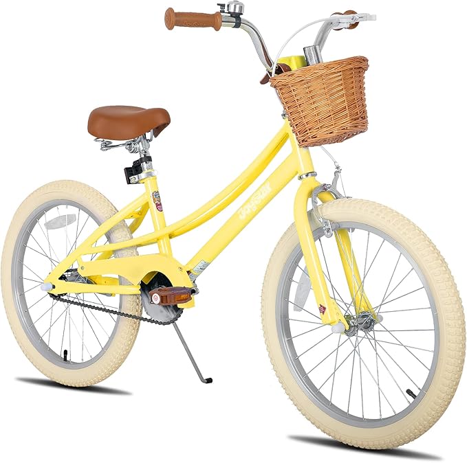 JOYSTAR Girls Bike for 2-12 Years Old Toddlers and Kids, 12" 14" 16" 18“ 20" Retro Style Kids Bike with Training Wheels, 18 20 Inch Children Bicycle with Kickstand