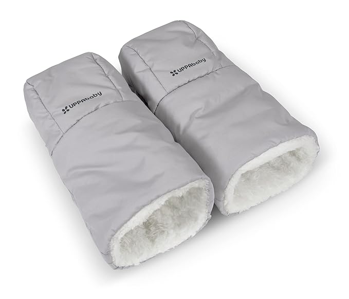 UPPAbaby CozyHandmuff - Easily Attaches to Stroller Handlebars - Ultra-Plush, Weather-Proof Hand Protection - Stella (Grey Mélange)