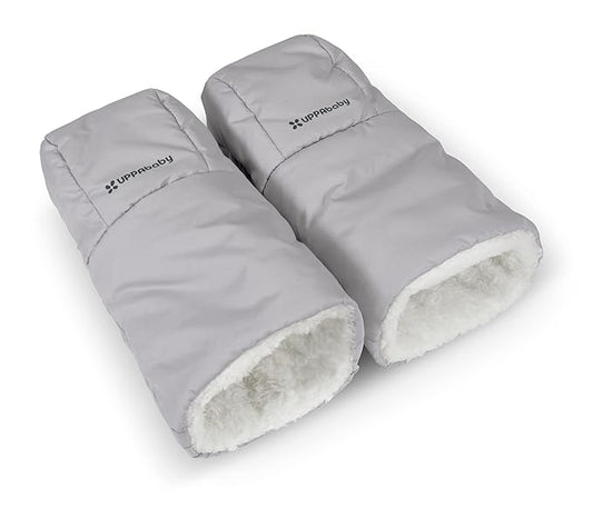 UPPAbaby CozyHandmuff - Easily Attaches to Stroller Handlebars - Ultra-Plush, Weather-Proof Hand Protection - Stella (Grey Mélange)