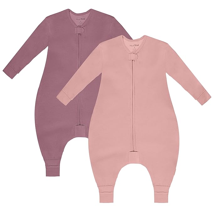 Mama Cheetah Toddler Sleep Sack with Feet, Long Sleeve 0.5 TOG Organic Cotton Baby Sleeping Bag with Legs, Wearable Blanket for Walkers w/ 2-Way Zipper, Toddler Blanket for Girls & Boys 2T