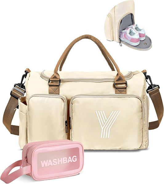 Elilier Gifts for Daughter Age 8 9 10 11 12 13 14 15 16, Initial Travel Duffel Bag, Graduation Gifts for Her, women birthday gifts, Monogram Overnight Bag, Gift for Friend Sister Women Gifts