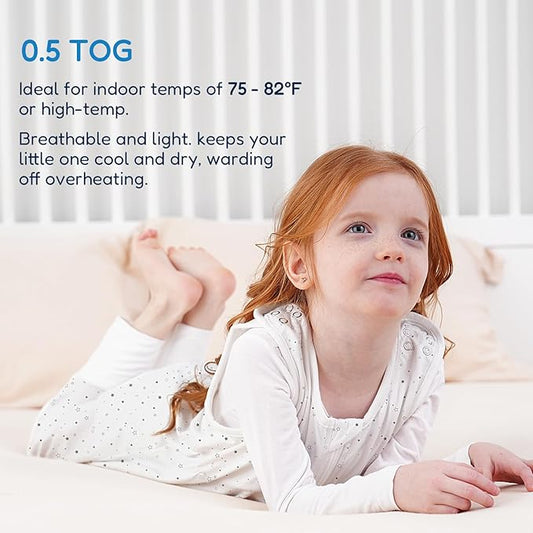 TotAha Toddler Sleep Sack with Legs, 0.5 TOG Light and Soft Baby Sleeping Bag, Walker Sleep Sack for Babies 12-24M, 2T-3T