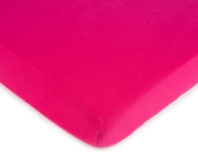 SheetWorld Fitted Baby Bassinet Sheet fits SnuzPod 4 Bedside Crib 16 x 30, 100% Cotton Jersey, Hypoallergenic, Butter Soft, Hot Pink, Made in USA