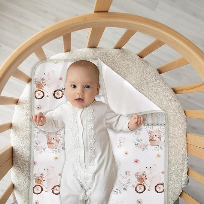 Crib Mattress Pad – Waterproof Changing Pad Cover | Soft Breathable Bassinet Protector, Pee Proof Sheet for Bedwetting Prevention, Overnight Infant Sleep Comfort, Potty Training Aid for Baby Nursery