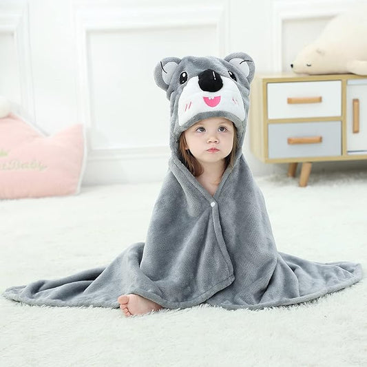 Wearable Blanket Hoodie for Kids Toddlers Hooded Towels Soft Cozy Wearable Throw Blanket Hoodie for Boys Girls