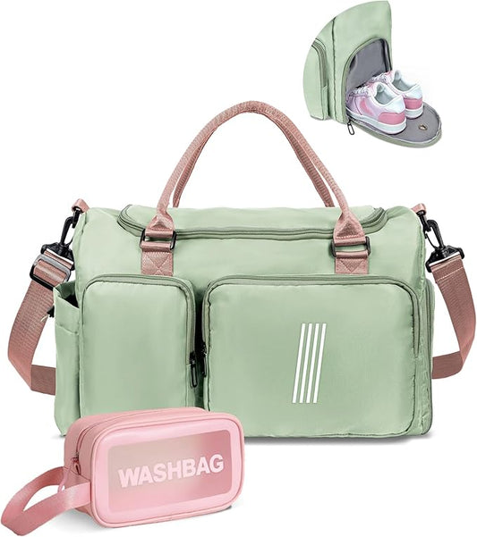 Elilier Duffel Overnight Bag, Teens Gifts for Girls Boys, Initial Travel Duffel Bag, Sports Gym Bag, Birthday Gifts for 3 4 5 6 7 8 9 10 11 12 13 Year Old Girls, Gifts for Friends women Women