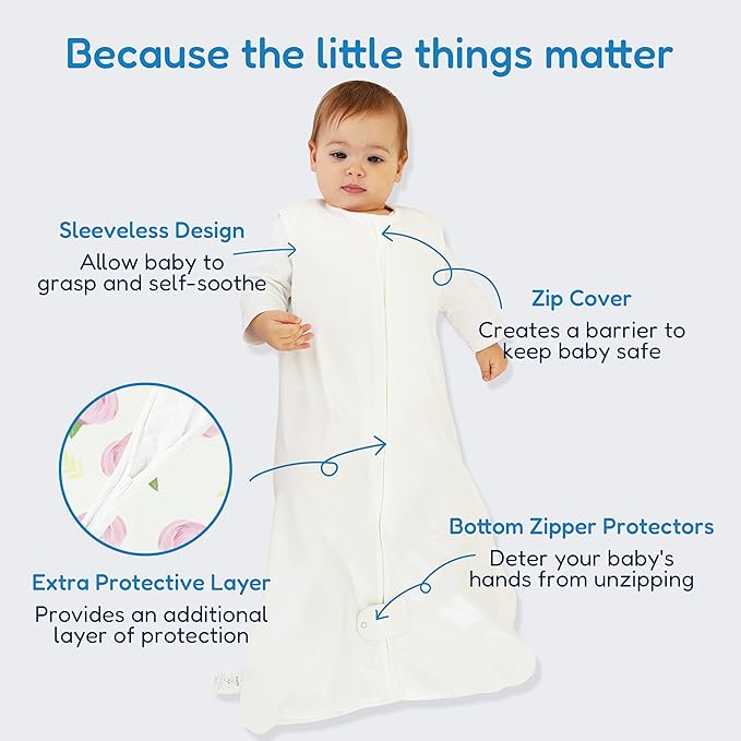 TotAha Sleep Sack 0-6 Months 3-Pack,Stretchy,Buttery Soft Swaddle Transition Sleeping Bag,Light Baby Wearable Blanket with 2-Way Safe Zippers for Boys and Girls, 0.5 TOG