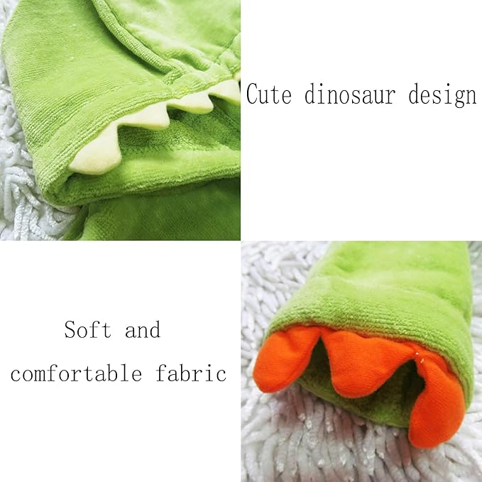 Kids Boys Girls Bath Robe Toddler Cotton Towel Animal Baby Dinosaur Hooded Bathrobe
