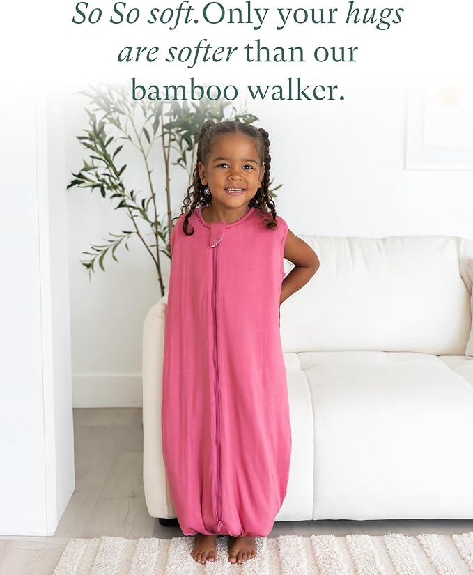 PurComfy Supersoft Toddler Sleep Sack with Feet 1.0 TOG Premium Bamboo Viscose Sleep Bag Walker with Legs 12-18-24-2t-4t-5t