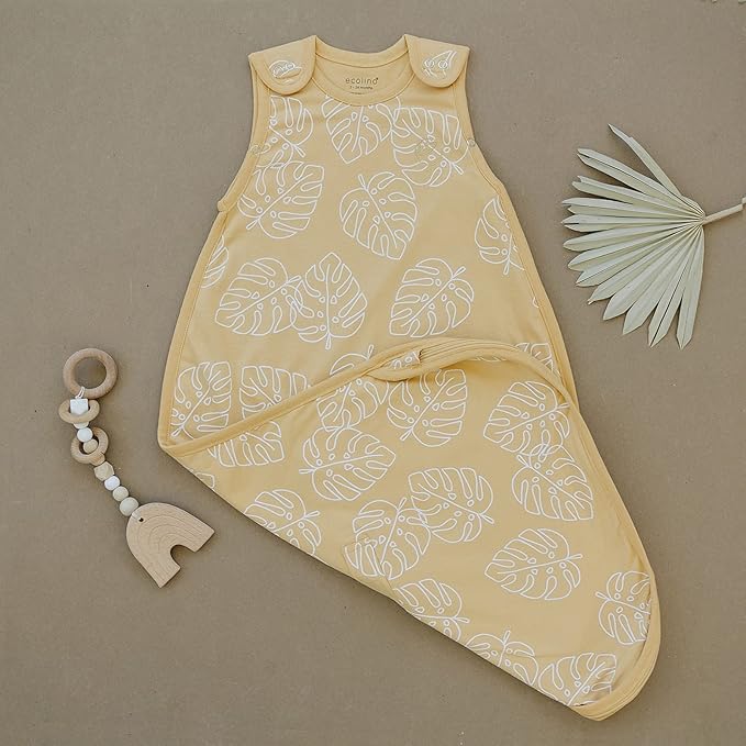 Ecolino Organic Cotton Baby Sleep Sack - 2-Way Zipper Baby Wearable Blanket - Infant to Toddler Sleeping Bag Sack - 2 Months - 2 Years - Leaf