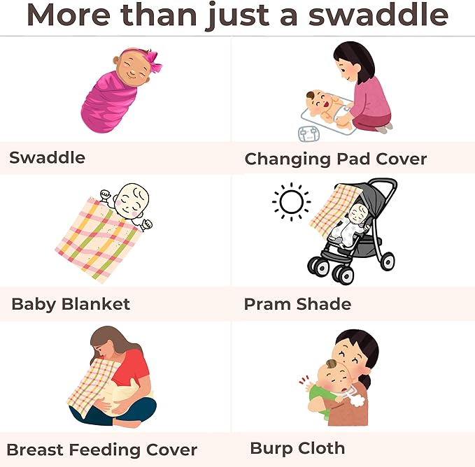 Swaddles for Newborns Baby Blanket Set Ultra-Soft 95% Bamboo Viscose Baby Swaddle for 0-3 Months | Newborn Essentials Must Haves Bamboo Viscose Swaddle Blankets
