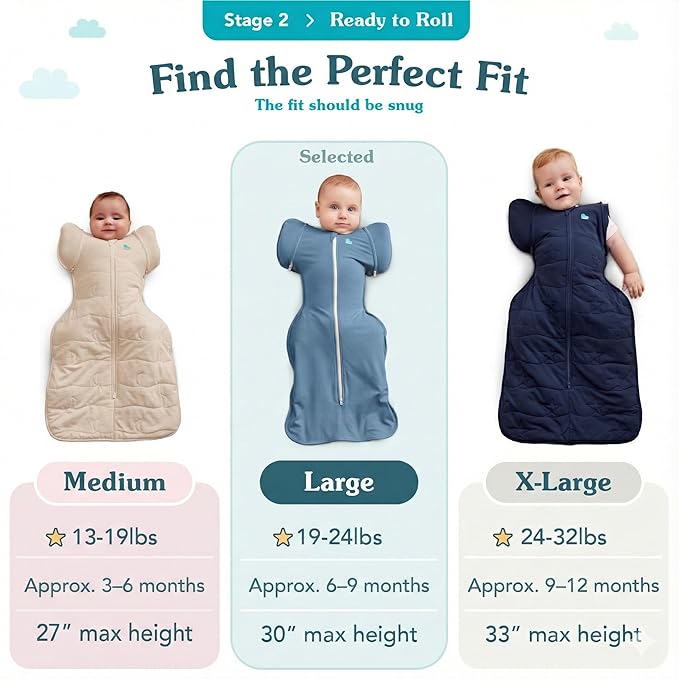 Love to Dream Swaddle Up Transition Bag, Snug Fit, Zip-Off Wings, 1.0 Tog Suitable for Moderate Temperature 20-24°C, Machine Washable & Double Zip for Easy Nappy Change, Deep Olive