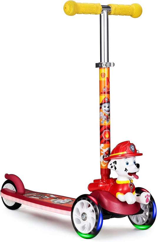 3D Kick Scooter for Kids, Self-Balancing 3 Wheeled Light Up Scooter with Extra Wide Anti-Slip Deck, Rear Brake, Lean to Steer, Lightweight Design, for Kids 3 and up, 75 LB Limit