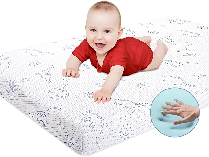 Mochen Pack and Play Mattress Pad, 38"x26" Pack n Play Mattresses with Breathable Thick Soft & Firm Memory Foam Removable Washable Cover Baby Pack N Play Mattress