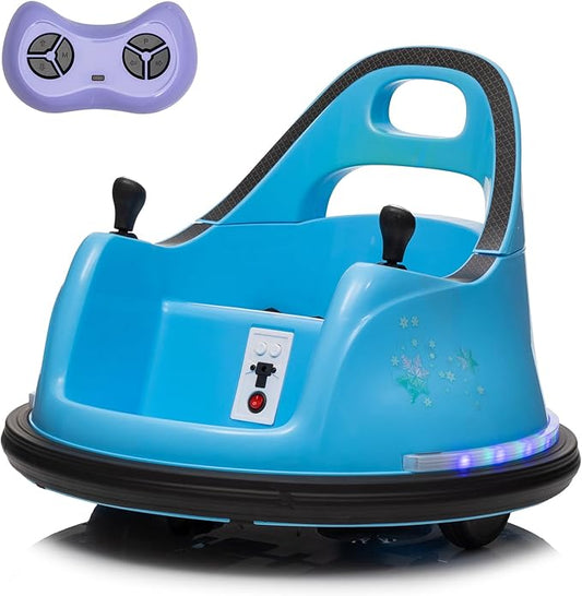 12V Kids Ride on Bumper Car, Electric Kids Ride on Toy Car with Remote Control, 2 Playing Modes,360 Degree Spin,Bumping Toy Gifts for Toddlers Boys and Girls, Blue