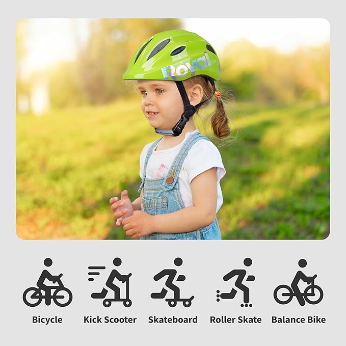 RoyalBaby Kids Helmet 0.47 lb Ultra-Lightweight & Adjustable for Ages 5-13 Years, Ideal for Cycling, Scooter, Balance Bike & More Sports, 4 Vibrant Colors Available