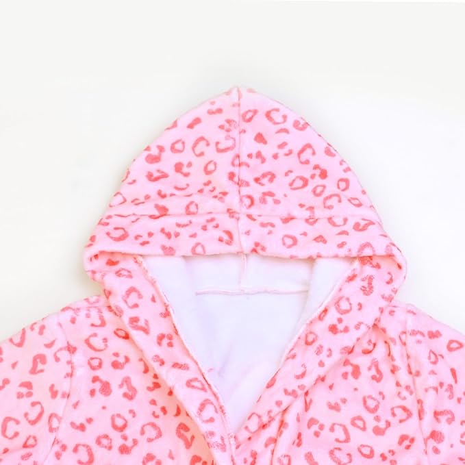 QPANCY Girls Robe Kids Bathrobes Soft Plush Fleece Pajamas Sleepwear