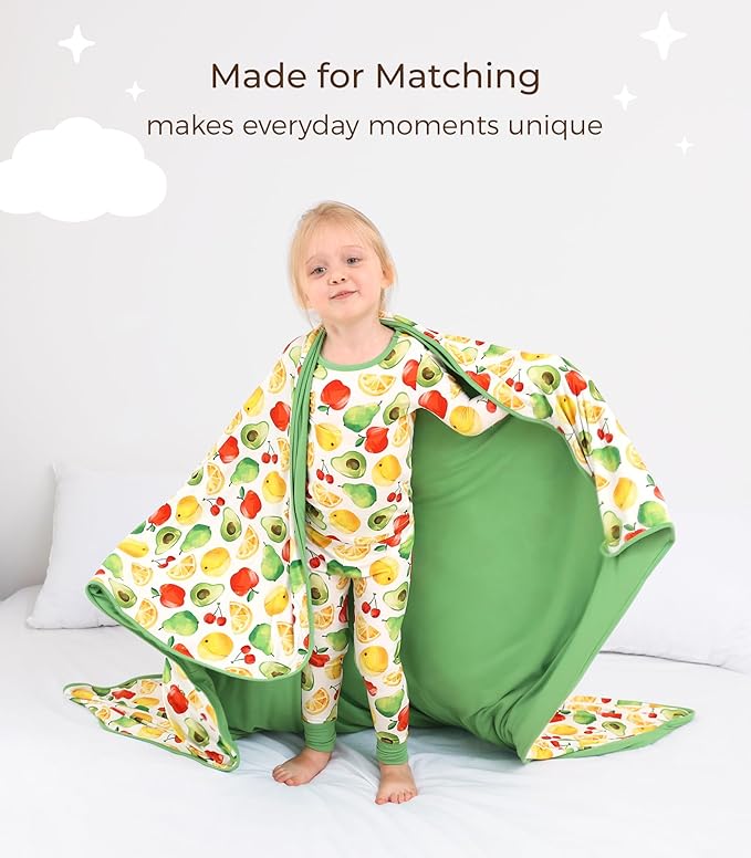 Premium Baby Blankets, Soft Viscose from Bamboo Blanket for Boys and Girls, Nursery Crib Bedding Quilt for Newborn and Toddler, Cooling for Hot Sleepers, 50'' x 50'' Fruit