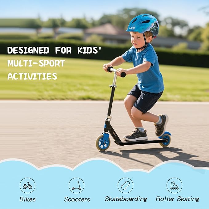 Kids Bike Helmet, OnBros Kid Bicycle Helmet for Girls and Boys with Light Lightweight Kids Helmets Certified Toddler Helmets for Kids 3-5-8-10 Age (46-50-55 cm)